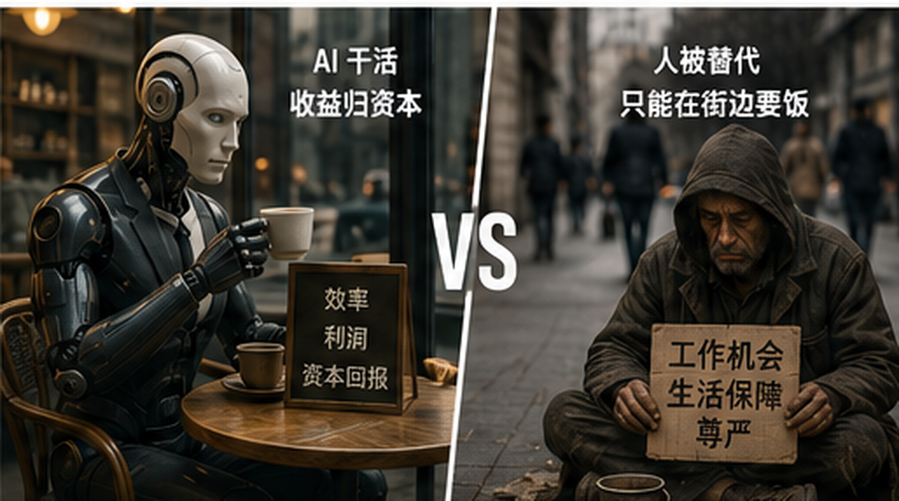 机器人喝咖啡，人类要饭